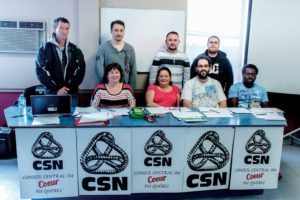 Le comité exécutif du STTMD-CSN (photo : Michel Giroux).