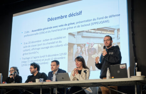 Les membres du syndicat des professeur-es de l’UQAM  affiliés à la CSN se dotent d’un mandat de grève à 86 %