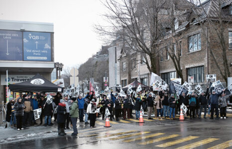 Manifestation à la Société des traversiers du Québec